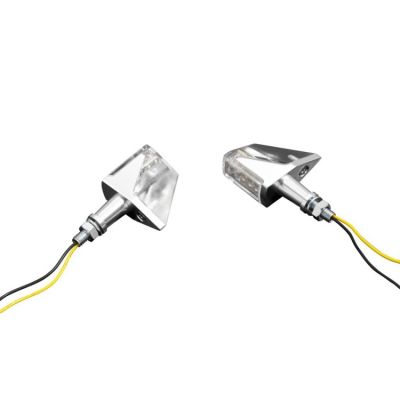 Moto blinkry Highway Hawk HIGH TECH s LED, E-mark, leštěný chrom (2ks)